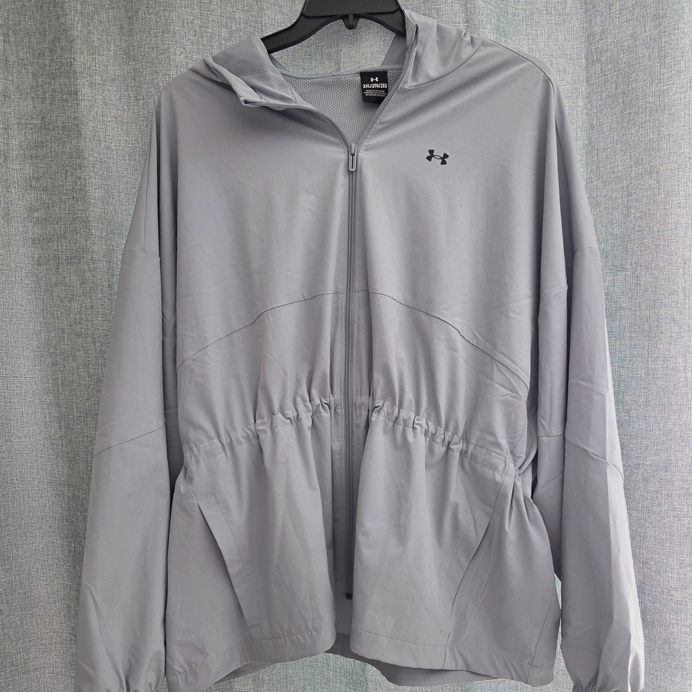 Under Armour Light Light Blueish Gray Zip-Up Hoodie 2xl
